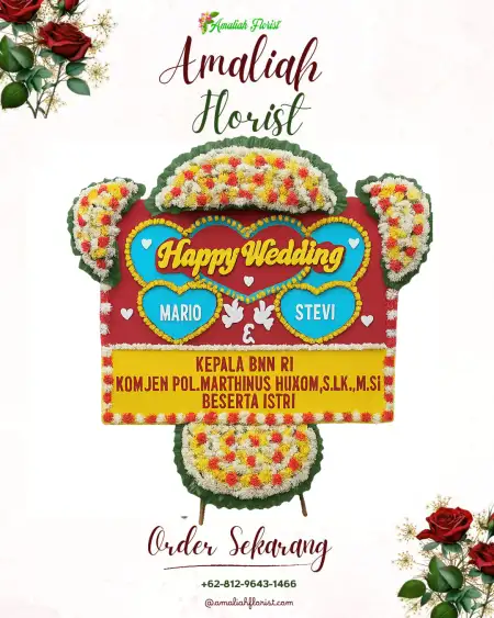 Papan Bunga Pernikahan Tepus
